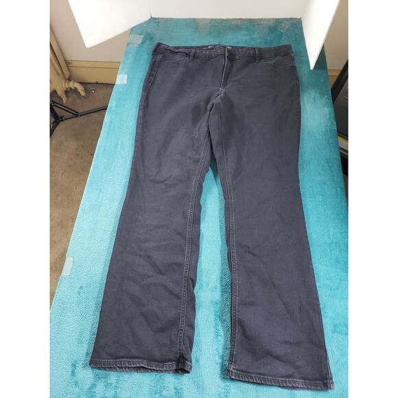 Old Navy Jeans Sz 20 Long Womens Black Stretch Pants Mid Rise Denim Bootcut - Picture 2 of 12